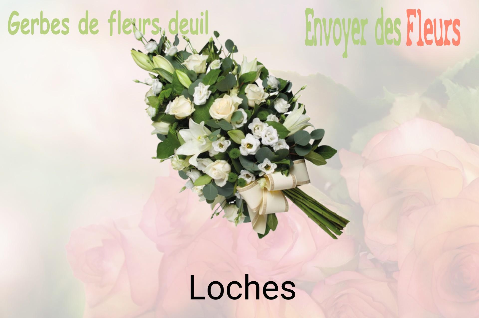 Gerbe de fleurs de deuil livrée à Loches